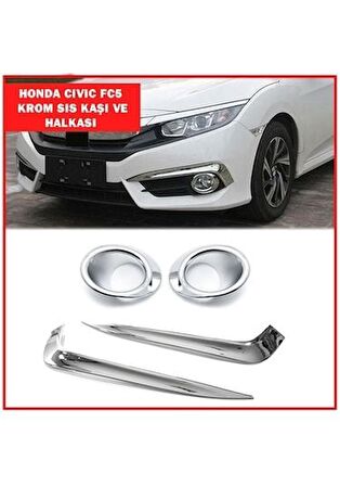 Honda Civic FC5 Sis Kaşı Kromu Ve Sis Halkası Kromu 2016-2018