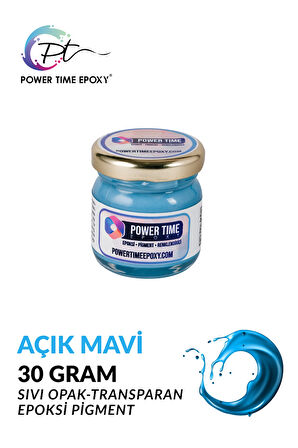 Opak & Transparan Sıvı Pigment Boya / Açık Mavi / Epoksi Için 30 GRAM