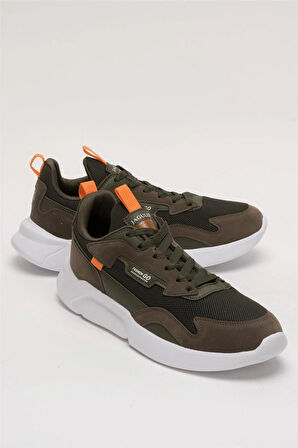 Erkek Günlük Rahat Yürüyüş Spor Ayakkabı HAKİ - TURUNCU