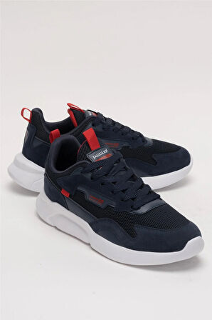 Erkek Günlük Rahat Yürüyüş Spor Ayakkabı LACİVERT - KIRMIZI