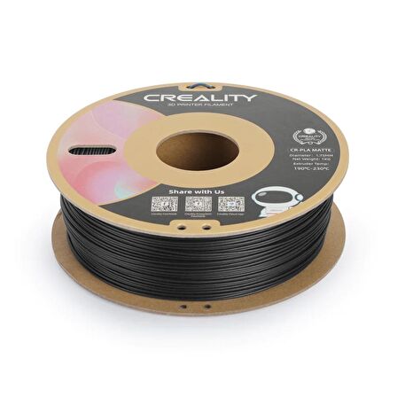 Creality CR-PLA Matte Filament Siyah 1.75mm 1kg Standart