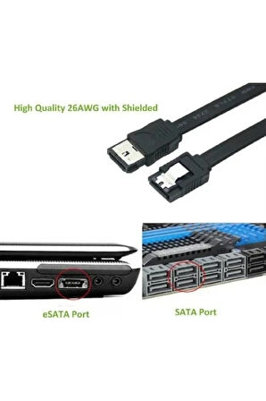 eSATA II Sata 7PIN 3 Gbps Esata to Sata e-sata sata kablo 50cm