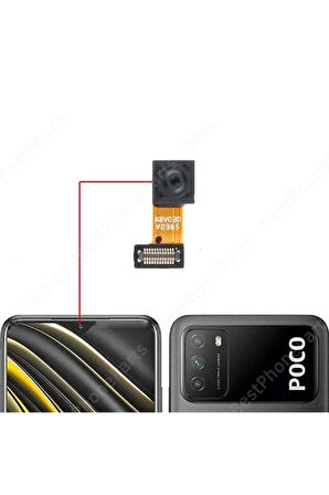 Xıaomi Poco M3 Uyumlu Ön Kamera Flex