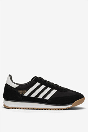 Erkek Günlük Rahat Taban Yumuşak Hafif Sneaker Bağcıklı Spor Ayakkabı  SİYAH - BEYAZ