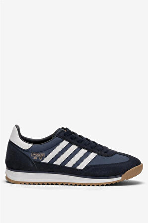 Erkek Günlük Rahat Taban Yumuşak Hafif Sneaker Bağcıklı Spor Ayakkabı  LACİVERT - BEYAZ