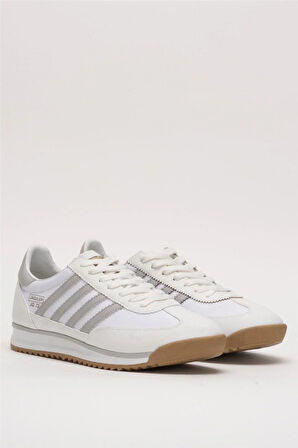 Erkek Günlük Rahat Taban Yumuşak Hafif Sneaker Bağcıklı Spor Ayakkabı  BEYAZ - BUZ