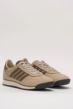 Erkek Günlük Rahat Taban Yumuşak Hafif Sneaker Bağcıklı Spor Ayakkabı  BEJ - KAHVERENGİ