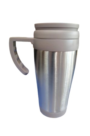 Kupa Bardak Dışı Çelik İçi Plastik Mug Kupa 420 ml