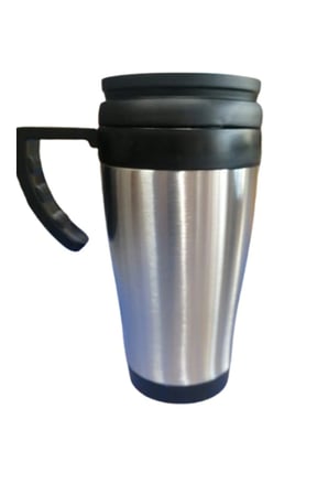 Kupa Bardak Dışı Çelik İçi Plastik Mug Kupa 420 ml