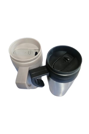 Kupa Bardak Dışı Çelik İçi Plastik Mug Kupa 420 ml