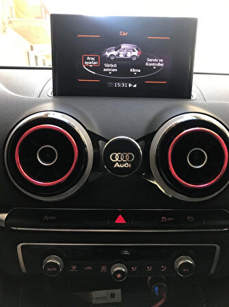 AUDİ A3 8V UYUMLU(2013-2020)%100 KIRILMAZ HALKA LOGOLU KELEBEK SİYAH MIKNATISLI TELEFON TUTUCU