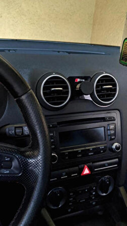 AUDİ A3 UYUMLU 8P KASA(2004-2012)%100 KIRILMAZ SLİNE LOGOLU  MIKNATISLI TELEFON TUTUCU