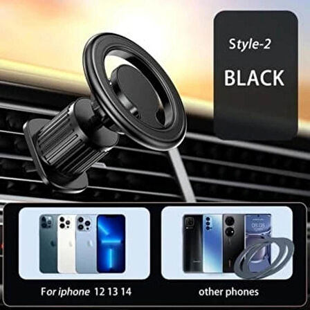 Magsafe Uyumlu Kancalı Manyetik Araç İçi Telefon Tutucu Tüm Cihazlarla Uyumlu