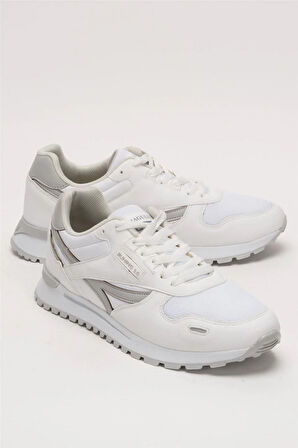 Erkek Ortopedik Günlük Yürüyüş Koşu Sneaker Spor Ayakkabı BEYAZ