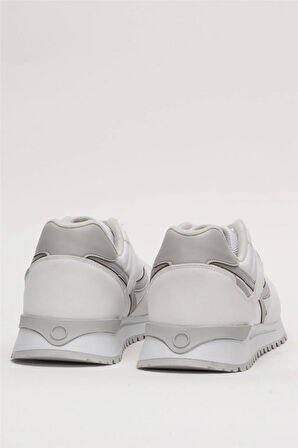 Erkek Ortopedik Günlük Yürüyüş Koşu Sneaker Spor Ayakkabı BEYAZ