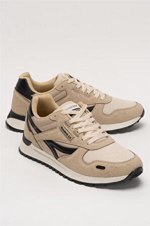 Erkek Ortopedik Günlük Yürüyüş Koşu Sneaker Spor Ayakkabı BEJ