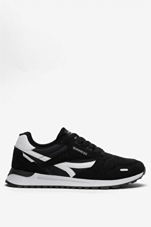 Erkek Ortopedik Günlük Yürüyüş Koşu Sneaker Spor Ayakkabı SİYAH - BEYAZ