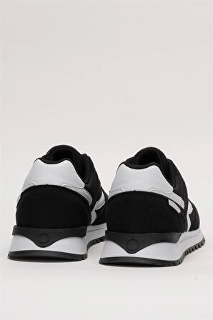 Erkek Ortopedik Günlük Yürüyüş Koşu Sneaker Spor Ayakkabı SİYAH - BEYAZ