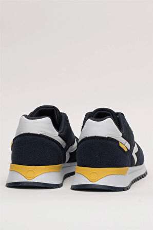 Erkek Ortopedik Günlük Yürüyüş Koşu Sneaker Spor Ayakkabı LACİVERT - SARI