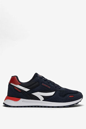 Erkek Ortopedik Günlük Yürüyüş Koşu Sneaker Spor Ayakkabı LACİVERT - KIRMIZI