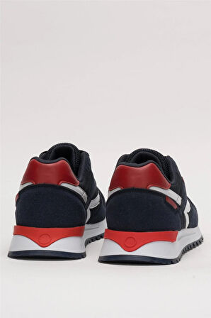 Erkek Ortopedik Günlük Yürüyüş Koşu Sneaker Spor Ayakkabı LACİVERT - KIRMIZI