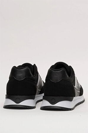 Erkek Ortopedik Günlük Yürüyüş Koşu Sneaker Spor Ayakkabı SİYAH - BEYAZ