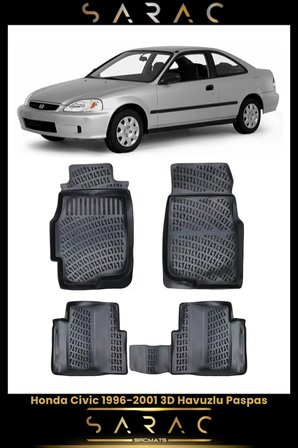 Honda Civic Sedan 1999 Model Araca Özel 3d Havuzlu Paspas