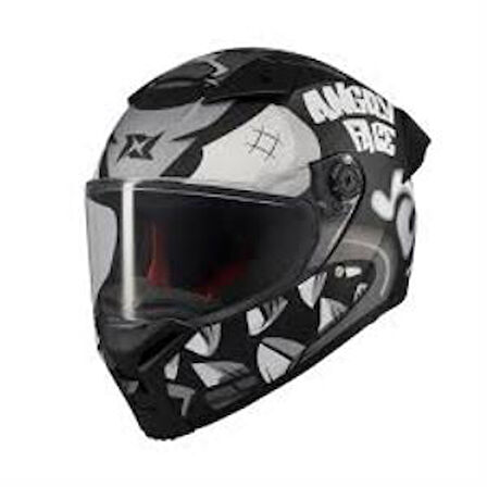 AXXIS FENIX ANGRY FACE B2 BLACK GREY MATT