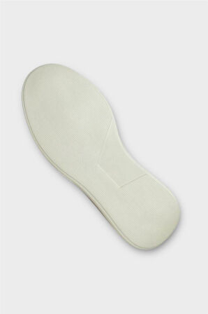 Erkek Keten Gabardin Kumaş Günlük Sneaker Ayakkabı VİZON