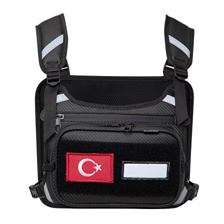 4Riders Carbon Series Göğüs Çantalı Reflektif Yelek