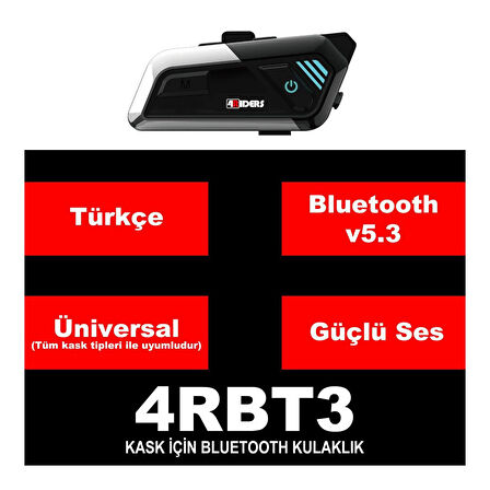 4Riders 4RBT3 Bluetooth Kask Kulaklığı