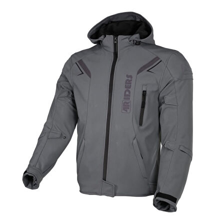 4Riders Rex Pro Korumalı Softshell Motosiklet Montu Gri