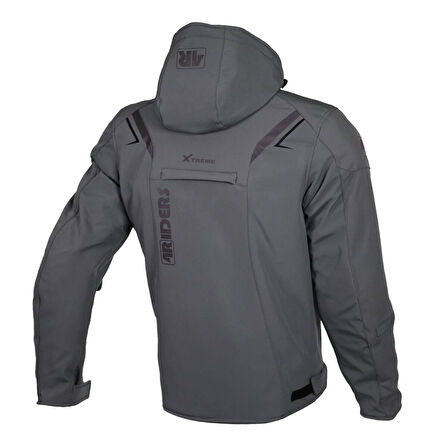 4Riders Rex Pro Korumalı Softshell Motosiklet Montu Gri