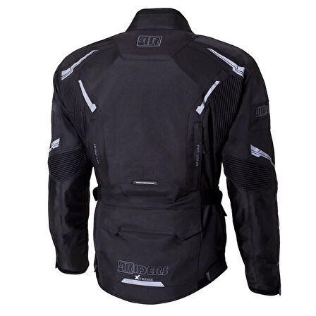 4Riders Herman Pro 3 Katmanlı CE Sertifikalı Korumalı Motosiklet Montu (Geniş Beden) Siyah