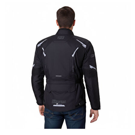 4Riders Herman Pro 3 Katmanlı CE Sertifikalı Korumalı Motosiklet Montu (Geniş Beden) Siyah