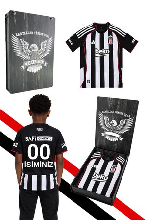 ORJİNAL LİSANSLI ADİDAS BEŞİKTAŞ FORMA 25-26 SEZON ÇUBUKLU ÇOCUK FORMASI KİŞİYE ÖZEL