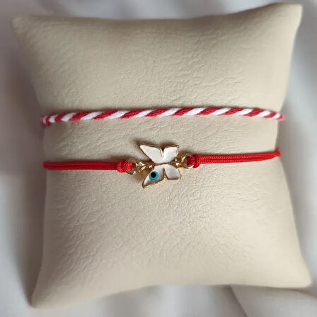 Uretti - Buket 8636 El İşi  Şans Bilekliği 22cm - Kırmızı