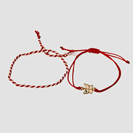 Uretti - Buket 8636 El İşi  Şans Bilekliği 22cm - Kırmızı