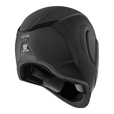 Icon Airform Dark Kapalı Motosiklet Kaskı Mat Siyah