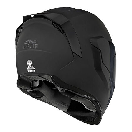 Icon Airflite Dark Kapalı Motosiklet Kaskı Mat Siyah