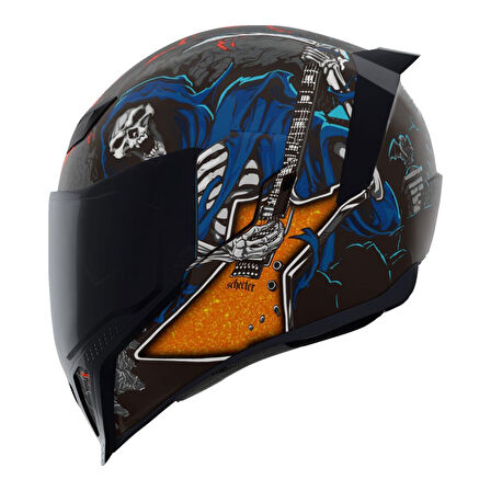 Icon Airflite Trick Or Street 4 Kapalı Motosiklet Kaskı Siyah  Mavi  Turuncu  Kırmızı