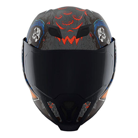 Icon Airflite Trick Or Street 4 Kapalı Motosiklet Kaskı Siyah  Mavi  Turuncu  Kırmızı