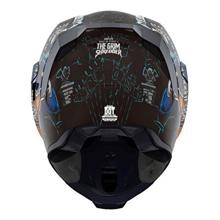 Icon Airflite Trick Or Street 4 Kapalı Motosiklet Kaskı Siyah  Mavi  Turuncu  Kırmızı