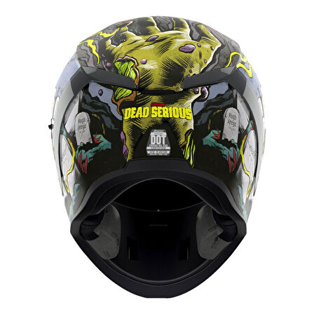 Icon Airform Dead Serious MIPS Kapalı Motosiklet Kaskı Siyah  Gri  Yeşil