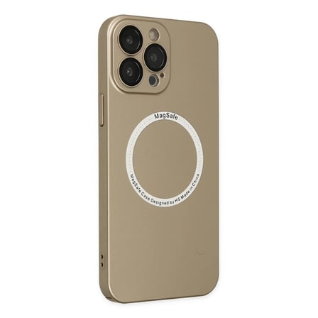 Apple iPhone 14 Pro Max Kılıf Jack Magneticsafe Lens Silikon - Gold