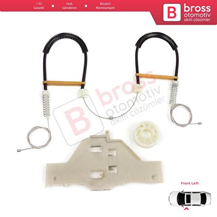 Citroen C4 MK1 LC LR 2004-2014 4/5 Kapı 9221V1 İçin Elektrikli Ön Sol Cam Kriko Tamir Seti