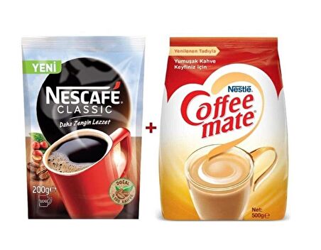 Nescafe Classic - 200 gr Paket + Coffee Mate 500 gr