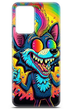 Xiaomi Redmi Note 11E uyumlu Renkler 16 HD Desen Renkli Kurt Vector