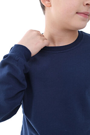 2'li Basic Şardonlu Çocuk Sweatshirt 3-10 Yaş Hardal-Antrasit
