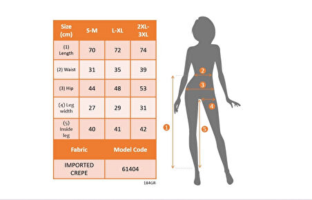 MDB Kadın Yüksek Bel Yanlardan Düğmeli Kısa Ithal Krep Pantolon